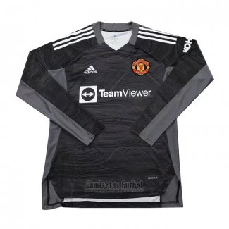 Camiseta Manchester United Portero Manga Larga 2021-2022 Negro