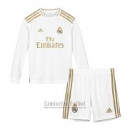 Camiseta Real Madrid 1ª Manga Larga Nino 2019-2020