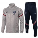 Chandal de Chaqueta del Paris Saint-Germain Jordan 2021-2022 Gris