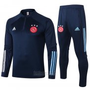 Chandal de Sudadera del Ajax Nino 2020-2021 Azul