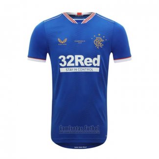 Camiseta Rangers Champions 1ª 2020-2021 Tailandia