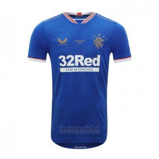 Camiseta Rangers Champions 1ª 2020-2021 Tailandia