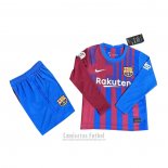 Camiseta Barcelona 1ª Manga Larga Nino 2021-2022