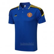Camiseta Polo del Manchester United 2021-2022 Azul