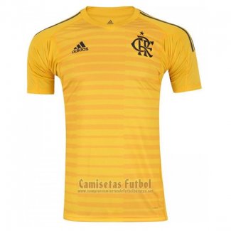 Camiseta Flamengo Portero 2018-2019 Amarillo Tailandia