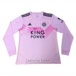 Camiseta Leicester City 2ª Manga Larga 2019-2020 Rosa