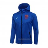 Chaqueta con Capucha del Barcelona 2021-2022 Azul