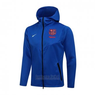 Chaqueta con Capucha del Barcelona 2021-2022 Azul