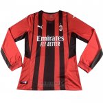 Camiseta AC Milan 1ª Manga Larga 2021-2022