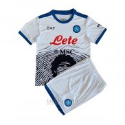 Camiseta Napoli Maradona Special Nino 2021-2022 Blanco