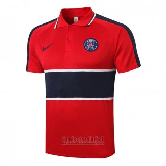 Camiseta Polo del Paris Saint-Germain 2020-2021 Rojo y Azul