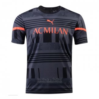 Camiseta Pre Partido del AC Milan 2022 Negro