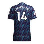 Camiseta Arsenal Jugador Aubameyang 3ª 2021-2022