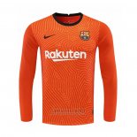 Camiseta Barcelona Portero Manga Larga 2020-2021 Naranja