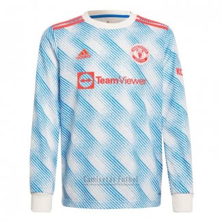 Camiseta Manchester United 2ª Manga Larga 2021-2022