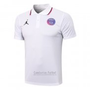 Camiseta Polo del Paris Saint-Germain Jordan 2021-2022 Blanco