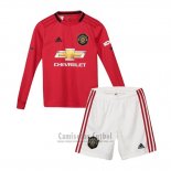 Camiseta Manchester United 1ª Manga Larga Nino 2019-2020