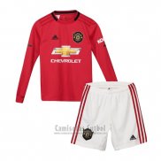 Camiseta Manchester United 1ª Manga Larga Nino 2019-2020