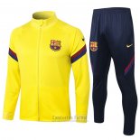 Chandal de Chaqueta del Barcelona Nino 2020-2021 Amarillo