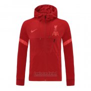 Chaqueta con Capucha del Liverpool 2021-2022 Rojo