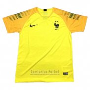 Camiseta Francia Portero 2018 Amarillo Tailandia