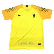Camiseta Francia Portero 2018 Amarillo Tailandia