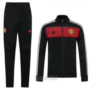 Chandal de Chaqueta del Manchester United Retro 2020-2021 Negro