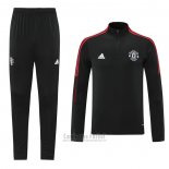 Chandal de Sudadera del Manchester United 2021-2022 Negro