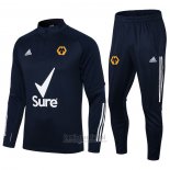 Chandal de Sudadera del Wolves 2021-2022 Azul