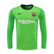 Camiseta Barcelona Portero Manga Larga 2020-2021 Verde