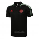 Camiseta Polo del Manchester United 2021-2022 Negro y Verde