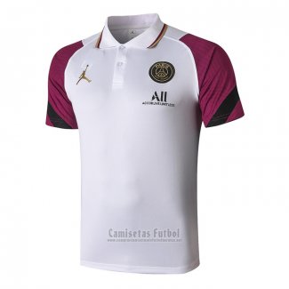 Camiseta Polo del Paris Saint-Germain Jordan 2020-2021 Blanco