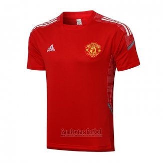 Camiseta de Entrenamiento Manchester United 2021-2022 Rojo