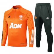 Chandal de Sudadera del Manchester United 2020-2021 Naranja