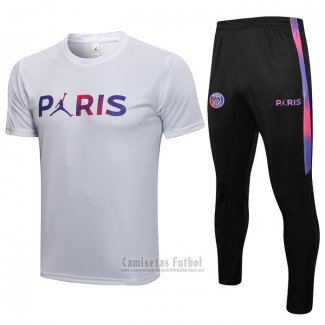 Chandal del Paris Saint-Germain Jordan Manga Corta 2021-2022 Blanco