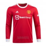 Camiseta Manchester United 1ª Manga Larga 2021-2022
