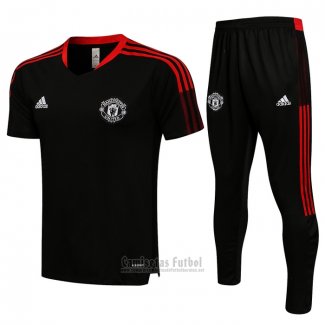 Chandal del Manchester United Manga Corta 2021-2022 Negro