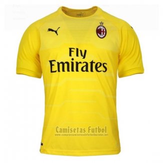 Camiseta AC Milan Portero 2018-2019 Amarillo Tailandia