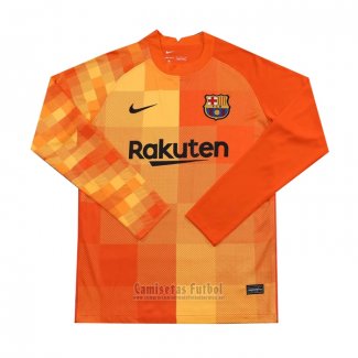Camiseta Barcelona Portero Manga Larga 2021-2022 Naranja