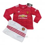 Camiseta Manchester United 1ª Manga Larga Nino 2020-2021