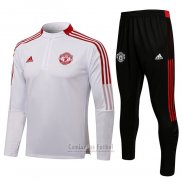 Chandal de Sudadera del Manchester United 2021-2022 Blanco