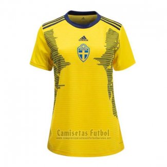 Camiseta Suecia 1ª Mujer 2019