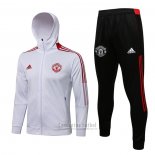 Chandal con Capucha del Manchester United 2021-2022 Blanco