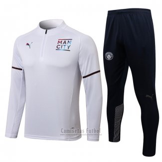 Chandal de Sudadera del Manchester City 2021-2022 Blanco