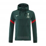 Chaqueta con Capucha del Liverpool 2021-2022 Verde