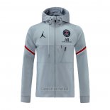 Chaqueta con Capucha del Paris Saint-Germain 2021-2022 Gris