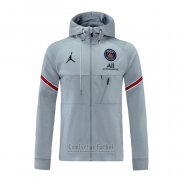 Chaqueta con Capucha del Paris Saint-Germain 2021-2022 Gris