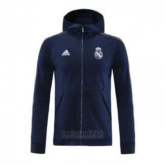 Chaqueta con Capucha del Real Madrid 2020-2021 Azul