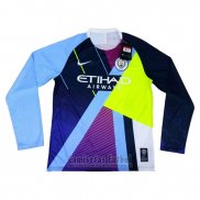 Camiseta Manchester City Mash-Up Manga Larga 2019