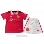 Camiseta Manchester United 1ª Nino 2022-2023